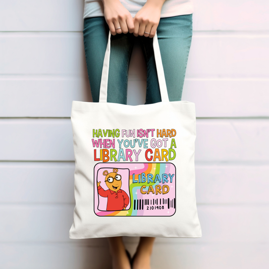 Library Card Tote Bag