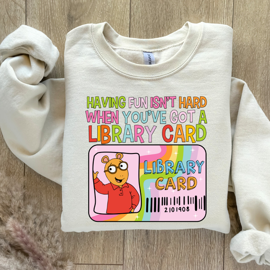 Library Card Sweatshirt