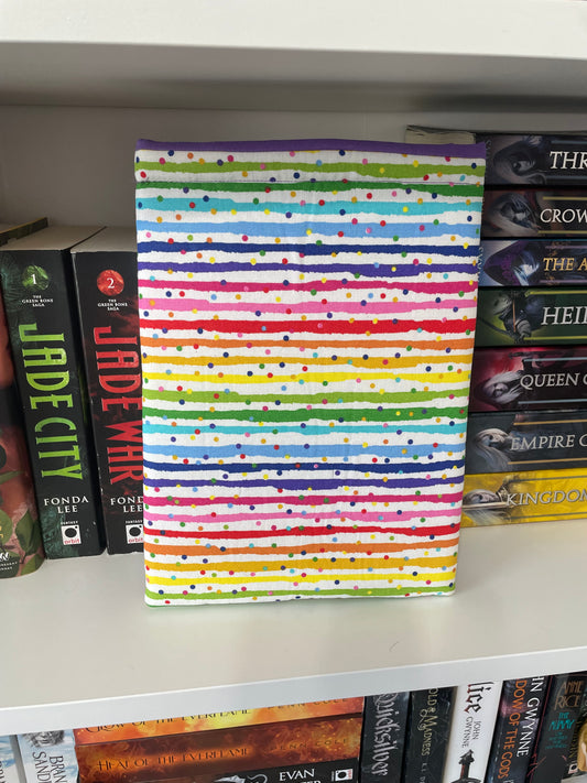 Rainbow Polka Dot Booksleeve