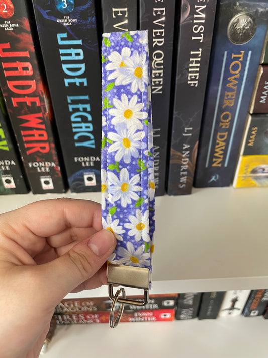 Purple Daisy Wristlet